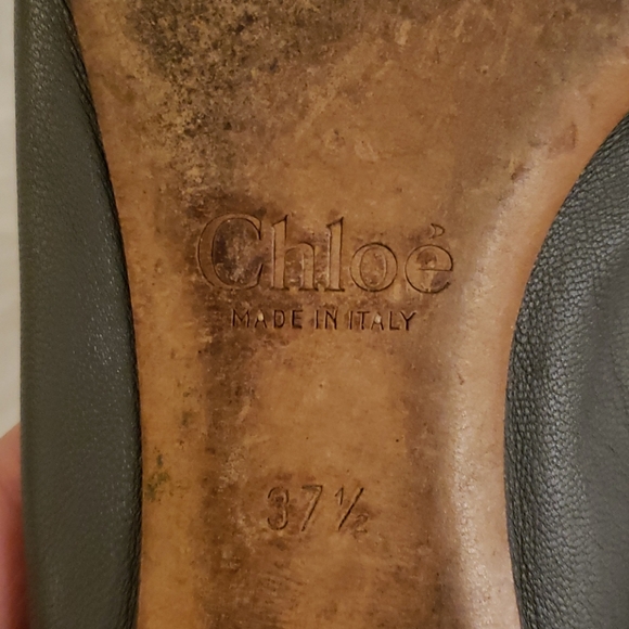 😊Chloe Lauren Sheepskin Leather Flats In Gray😊 - Picture 6 of 10